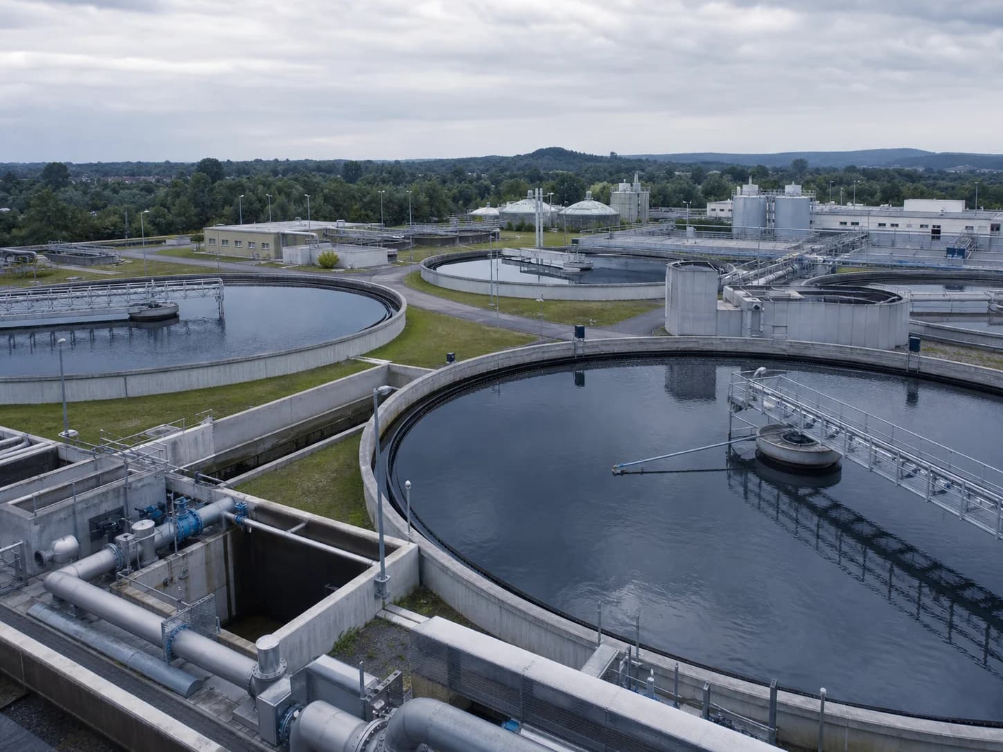 Denizli Industrial Zone wastewater treatment plant, mechanical, SCADA and engineering subcontract — representative photograph
